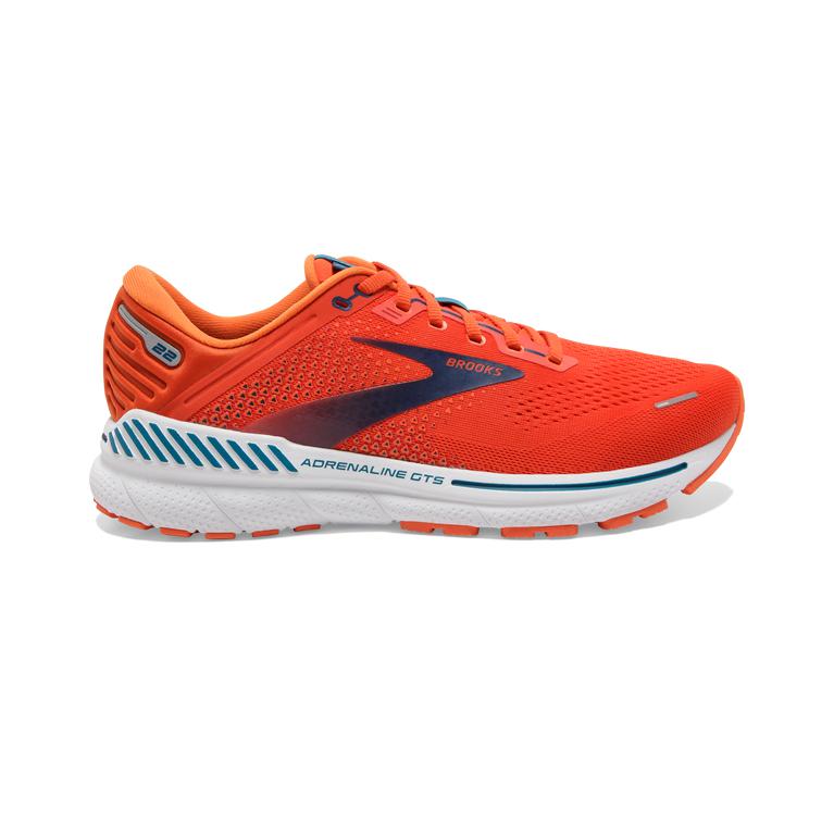 Brooks Adrenaline GTS 22 Supportive Men's Walking Shoes - Pumpkin/Flame/Titan (20547-MQPI)